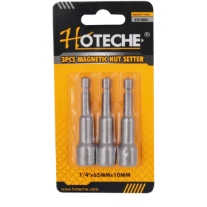 Hoteche 3/8" 3Pcs Magnetic Nut Setter 65mm (HT-251027)