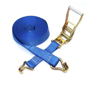 Elastic strap and tying rope with an blue machine