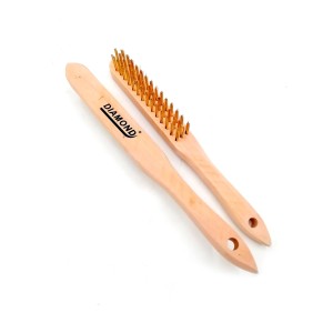 Golden 3-Row Hand Copper Wire Brush