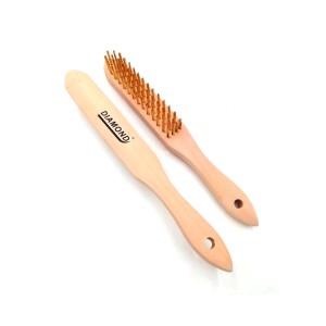 Golden 4-Row Hand Copper Wire Brush