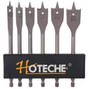 Hoteche 6Pcs Wood Flat Drill Bit Set (HT-511021)